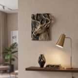 Kimberley 772 Noble Deer Kabartmalı Geyik Duvar Pano Tablo Modern Dekoratif Obje Duvar Dekorasyonu