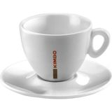 Kimbo Büyük Cappuccino Fincanı + Tabak 300 cc - Beyaz - 300 ml