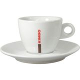 Kimbo Cappuccino Beyaz Fincan+Tabak