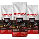 Kimbo Espresso Napoli Çekirdek Kahve 250 Gr (3'lü Set) Koyu Kavrulmuş Yoğun Aroma ile - 3 Adet