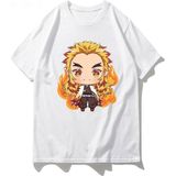 Kimetsu Demon Slayer Rengoku Tanjiro T-Shirt MD52 - Beyaz