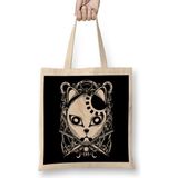 Kimetsu No Yaiba Demon Slayer Engraving Demon Slayer Mask Bez Çanta Uzun Saplı - Açık Bej - 40 X 40