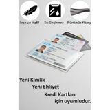 Kimlik Ehliyet Kabı Şeffaf 2 Adet Yumuşak Esnek Şeffaf Kırılmaz Kredi Kartı Koruyucu Kart Kılıfı Kart Kabı Plastik