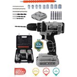 Kimmeer Plus 12V Çift Akülü Çelik Mandren Akülü Vidalama Şarjlı Matkap - .