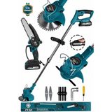 Kimmeer Plus 21V Güçlü Çift Akü Uzatmalı Kollu Çalı Ot Biçme Makinesi 201 cm Kesme Boyutu