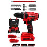 KİMMEER PLUS 24 Parça 12V Çift Akülü Vidalama Şarjlı Matkap