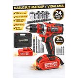 KİMMEER Plus 24 Parça Çelik Mandrelli Matkap – (Şarjlı Matkap Seti) Vidalama