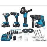 Kimmeer Plus 4'lü Set Şarjlı Delici Kırıcı Hilti 2-26 125MM Taşlama Somun Sökme Darbeli Matkap