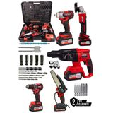 Kimmeer Plus 5 Li Set Matkap Seti Takımı Hilti Matkap Spral Taşlama Somun Sıkma Vidalama Paverbank Işık Lazer