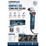 Kimmeer Plus 820W Devir Ayarlı Taşlama Makinesi 125 Mm