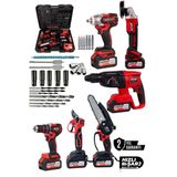 KİMMEER PLUS KİMMEER 6'lı Set Kırıcı Delici Hilti Vidalama Taşlama Somun Sökme Budama Testeresi Budama Makası