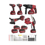Kimmeer Plus Pro 21V 5'Lı Set Kırıcı/Delici Hilti, Taşlama, Somun Sıkma, Ve Testeresi, Matkap