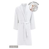 Kimono Pike Otel Bornozu Kadın-Erkek Spa Için Ideal, Günlük Kullanıma Uygun%100 PAMUK Beyaz