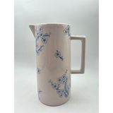 Kimya Ceramics Handmade Seramik Sürahi(Beyaz Kulplu) - 1,5 lt