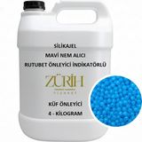 KimyaLab Kimya Lab ZURIHLAB Silikajel Mavi Nem Alıcı 4 Kg - Rutubet Önleyici İndikatörlü - Küf Önleyici