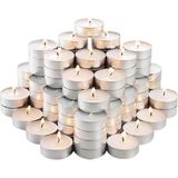 Kına Atölyesi Tealight Dekoratif Mum 100'lü - 100 Adet - Beyaz