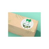 Kına Hatırası Etiketi Yeşil Fiyonk Yuvarlak Mat Sticker Kutlama Düğün Nişan 4 Cm (100 Adet)