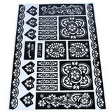 Kına Şablonu Zt - 003 Desenli Dövme Hint Geçici Kına Şekil