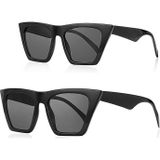 Kinary Cat Eye Anne Kız Çocuk 2'Li Set Güneş Gözlüğü Ak-1009 Siyah Parlak
