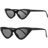 Kinary Cat Eye Anne Kız Çocuk 2'Li Set Güneş Gözlüğü Ak-1010-2 Siyah Parlak