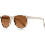 Kinary Klasik Vintage Unisex Güneş Gözlüğü Krem Krem