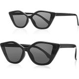 Kinary Uv400 Cat Eye Anne Kız Çocuk 2'Li Set Güneş Gözlüğü Model 1027-4027 Siyah Parlak