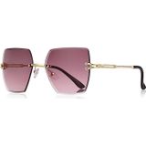Kinary Uv400 Korumalı Kadın Kristal Modeli Metal Güneş Gözlüğü Gül Kurusu No:4 Gül Kurusu