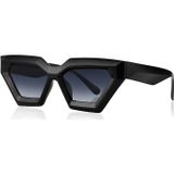 Kinary Uv400 Koruyucu Unisex New Cat Eye Güneş Gözlüğü Siyah Model 1076 Siyah