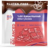 Kind Of Balanced %60 Kakao Hurmalı Glütensiz Bitter Çikolata 40 gr Vegan Lezzetli Şeker İçeriğiyle
