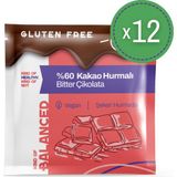 Kind Of Balanced %60 Kakao Hurmalı Glütensiz Bitter Çikolata 40 gr x 12 Adet