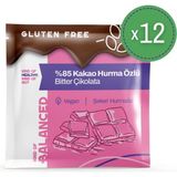 Kind Of Balanced %85 Kakao Hurma Özlü Glütensiz Bitter Çikolata 40 gr x 12 Adet