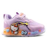 KİNDEP Kız Çocuk Spor Ayakkabı Işıklı Cırt Cırtlı Günlük Sneaker