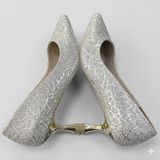 Kindep (Öz Maçan) Stiletto Kadın Ayakkabı Gumüş - Gümüş