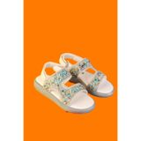Kindep Taş Detaylı Ortopedik Kız Çocuk Sandaleti, Yeşil, 27 Beden