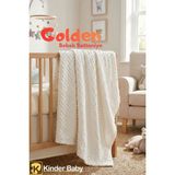 Kinder Baby Golden Bebek Battaniyesi Beyaz Pamuklu 90 x 110 cm Yumuşak ve Rahat Kullanım