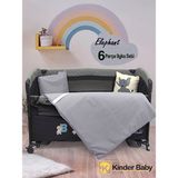 Kinder Baby Park Yatak Oyun Parkı Bebek Uyku Seti - Filli-Mavi