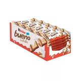 Kinder Bueno White Süt Kreması Dolgulu Kakao Parçacıklı Beyaz Çikolata Kaplı Gofret 39 Gr X 30 Adet
