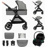 Kinderkraft Esme Pro 3in1 Bebek Arabası Mınk Pro 2 Set - Gri