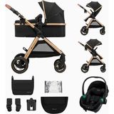 Kinderkraft Esme Pro 3in1 Bebek Arabası Mınk Pro 2 Set - Siyah