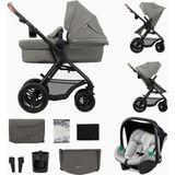 Kinderkraft Moov 2 Aır 3in1 Bebek Arabası Mınk Pro Set - Açık Gri