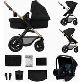 Kinderkraft Moov 2 Aır 3in1 Bebek Arabası Mınk Pro Set - Siyah