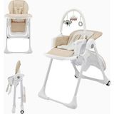 Kinderkraft Tummıe 2in1 Çocuk Mama Sandalyesi ve Ana Kucağı - Bej
