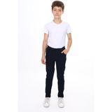 Kinderos Beli Lastikli Kaşkorse Çocuk Okul Pantolonu 8431-8331 - Lacivert - 9 Yaş