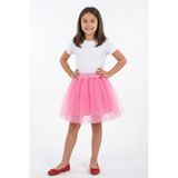 Kinderos Beli Lastikli Kız Çocuk Tütü Etek - 26Y 1621 - Pembe - 6 Yaş