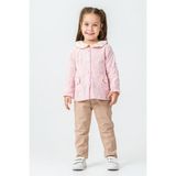 Kinderos Fiyonk Cep Detaylı Kız Çocuk 3\'lü Takım - 26K 4497 - Pudra - 8 Yaş