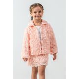 Kinderos Güllü Ceket ve Etekli Kız Çocuk 3\'lü Takım - 26K 2238 - Somon - 2 Yaş