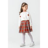 Kinderos Kareli Etekli Kız Çocuk 3\'lü Takım - 26K 6359 - Taba - 2 Yaş
