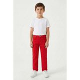 Kinderos Likralı Unisex Çocuk Basic Pantolon - 26K 2210 - Kırmızı - -- - 9 Yaş