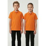 Kinderos Pamuklu Kısa Kollu Basic Düz Polo Yaka Okul Tişört - 26Y 0603 - Turuncu - 18 Yaş