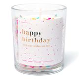 kindnote co. Kadınlar için Mutlu Yıllar Mum | 8 oz Soya Mumu Doğum Günü Hediyeleri | Sprinkles ile Sevimli Mumlar |Vanilya Mum 3.5" | Buttercream Hindistan Cevizi Vanilya Kokulu Mum | Kadınlar için Doğum Günü